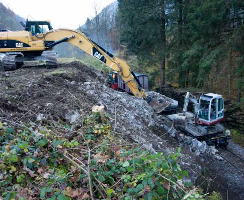 Bauarbeiten an der Strecke