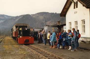 Die Hilde bei der Einfahrt in Bezau